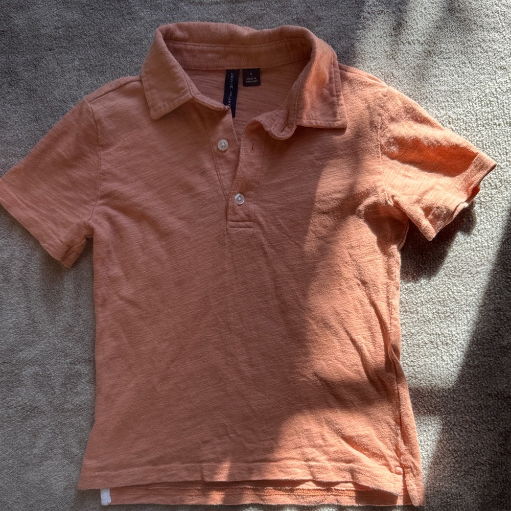 Janie and Jack Peach Polo Shirt